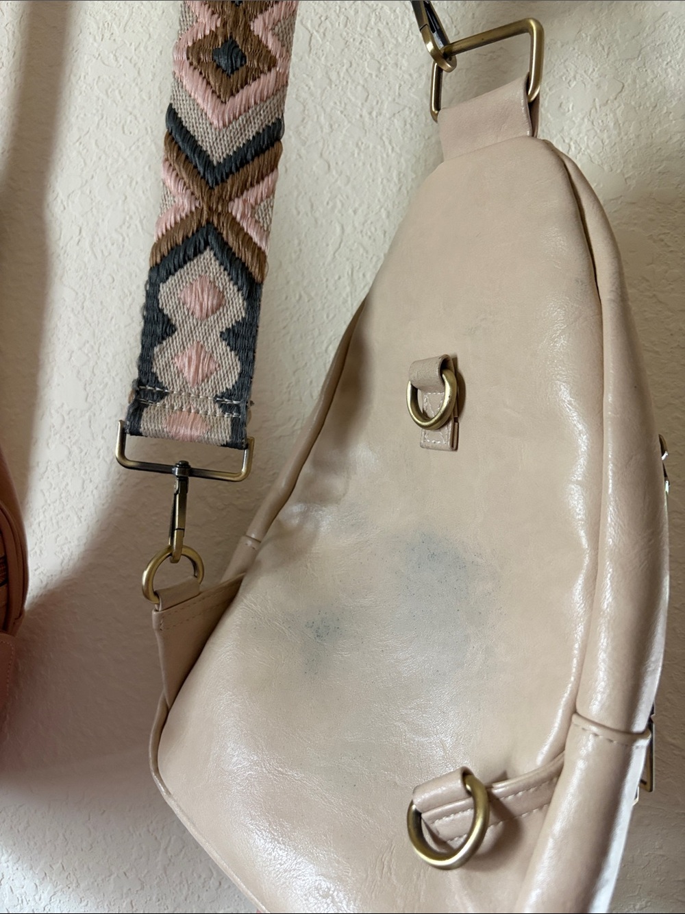 2 Sling Crossbody Bags with Tribal Strap - Picture 13 of 16